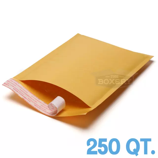 250 #0 Kraft Bubble Padded Envelopes Mailers 6.5 x 10 from TheBoxery