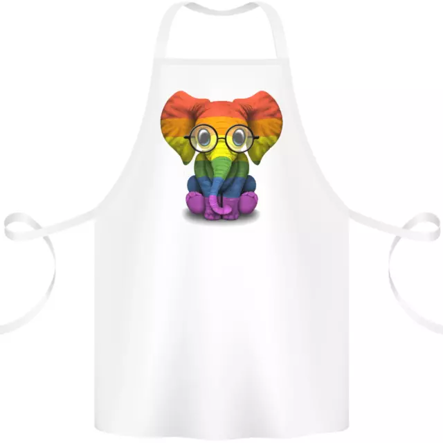 Lgbt Elefante Gay Pride Giorno Consapevolezza Cotone Grembiule 100% Biologico