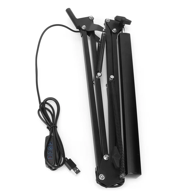 Swing Arm Desk Lamp With Clamp Eye Caring Folded Table Light For Nail Tatto HR6