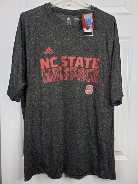 NC State Wolfpack Shirt Mens XL Gray Adidas College Football Climalite NEW