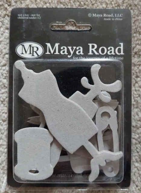 "Lindo conjunto de aglomerados Maya Road STILL COSER C1591, 8 diseños, 16 piezas, 1,63""-4,25"