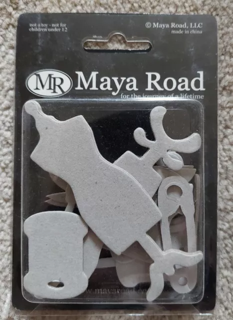 "Lindo conjunto de aglomerados Maya Road STILL COSER C1591, 8 diseños, 16 piezas, 1,63""-4,25"