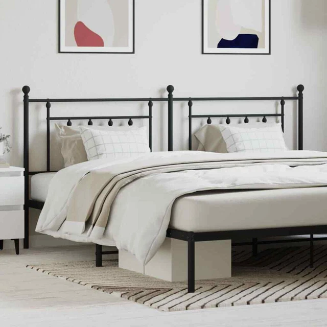 Vidaxl Testiera in Metallo Nero 200 cm