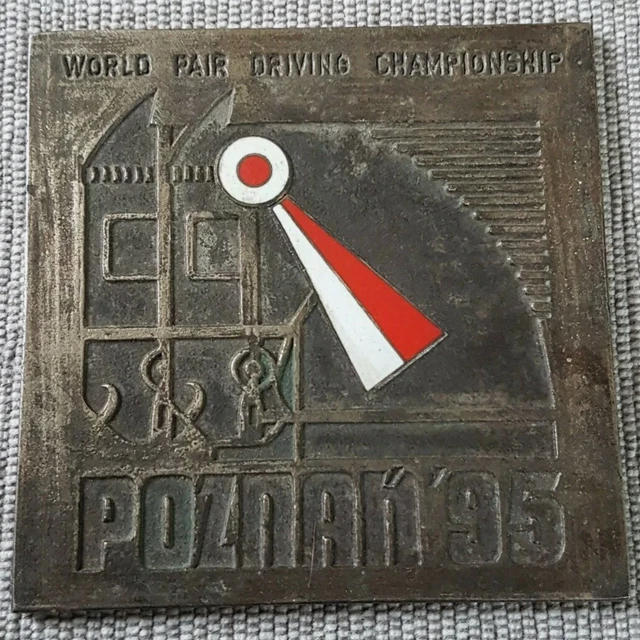 World Fair Driving Championship Poznań '95 Poland Old Plaque