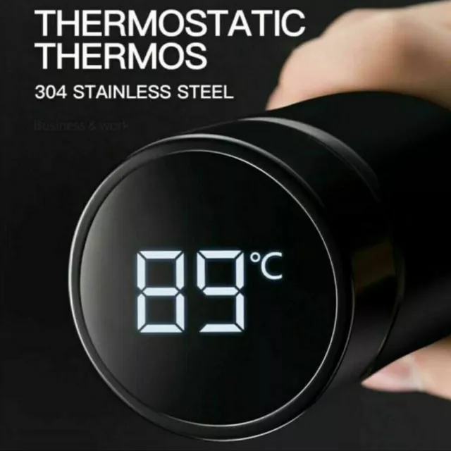 500ML Vacuum Sealed Steel Thermos Insulated Coffee Cup Travel Mug LED Display US