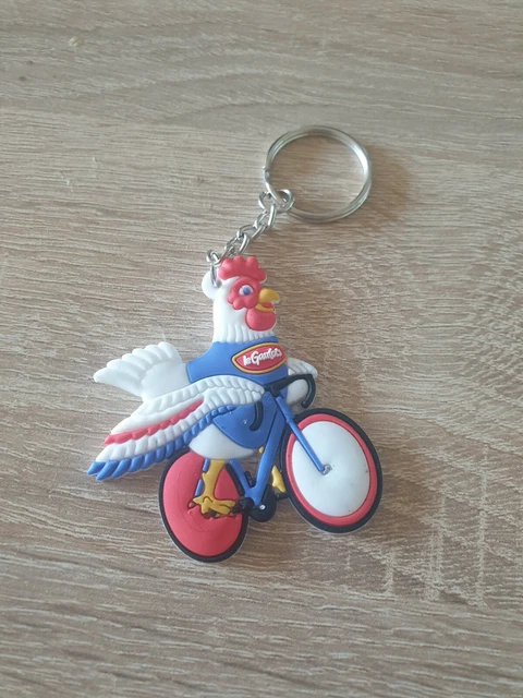 Porte-clés Le Gaulois – Vélo Rouge – Tour De France 2025 – Goodies Caravane – 5.5cm X 3cm