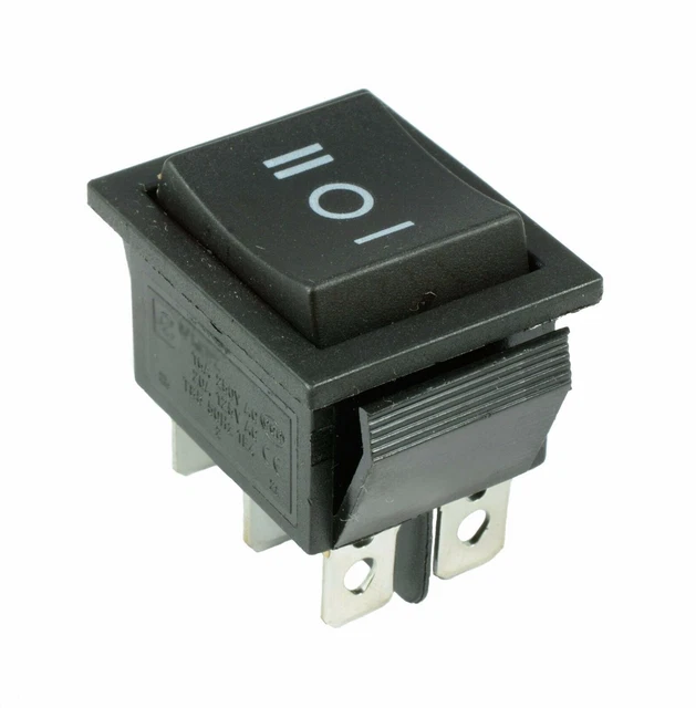 Interruttore DPDT grande interruttore a dondolo rettangolare momentaneo spento 12 V 25*32 mm