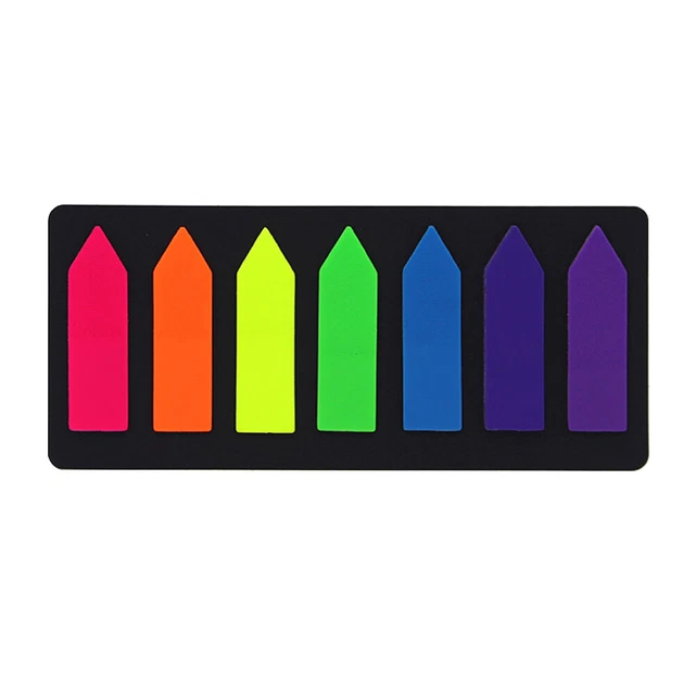 Shaped Page Marker Colorful Index Tabs Fluorescent Sticky U9H5