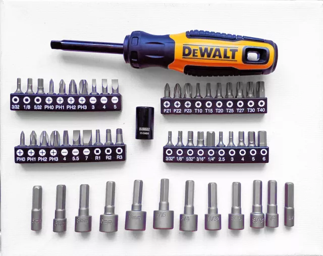 DEWALT Screwdriver Nut Driver Bit Set SAE & Metric Hex Torx 58-Piece