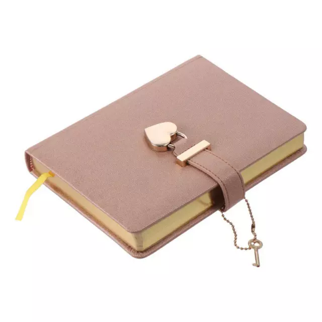 with Key Notebook Heart-Shaped Lock Secret Notebook 5.3 x 7 Inch Diary  Office