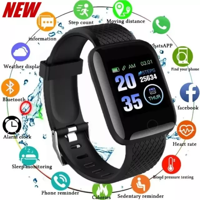 Smart Watch Men Women Fitness Tracker Blood Pressure Heart Rate Sport Watches