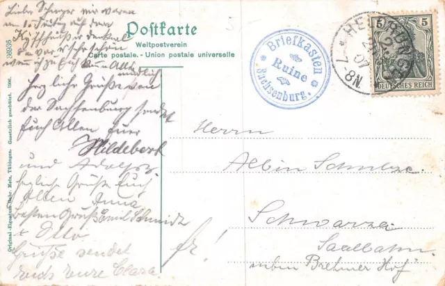 722255) DR Germaia Karte K1 Beistempel Briefkasten Ruine Sachsenburg Heldrungen