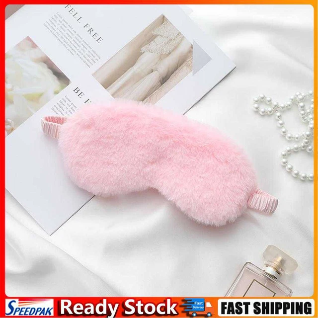 Imitated Silk Sleep Eye Mask Sleeping Eyeshade Portable Travel Rest (Pink)