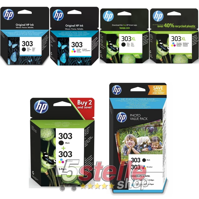 Cartucce Originali Nero/Colore Hp 303/303Xl A Scelta