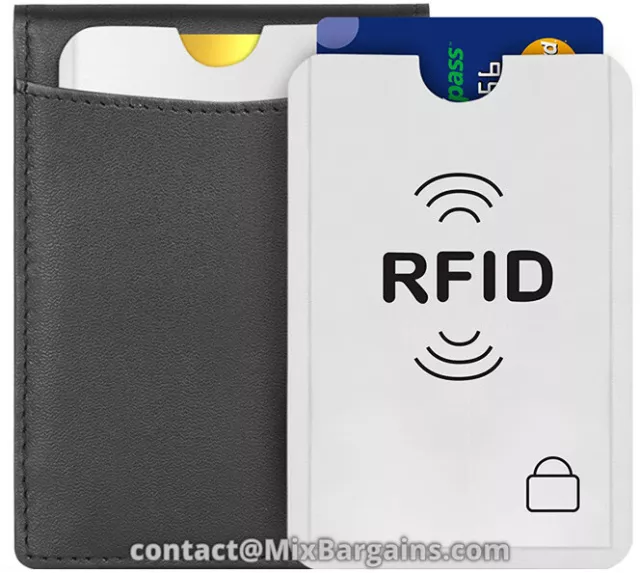 Rfid Silver 1 (One) Sleeve Blocking Credit/Debit/Id Card Anti-Theft Hi-Protector
