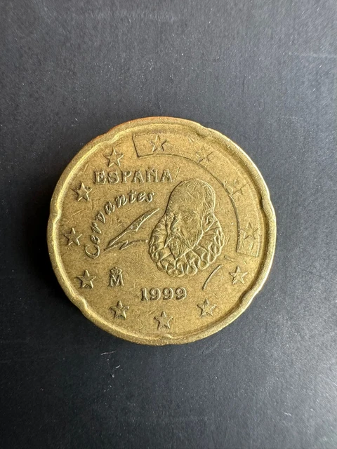 Moneta Rara MONETA RARA SPAGNA da 20 Centesimi di Euro del 1999 - España Cervantes ...