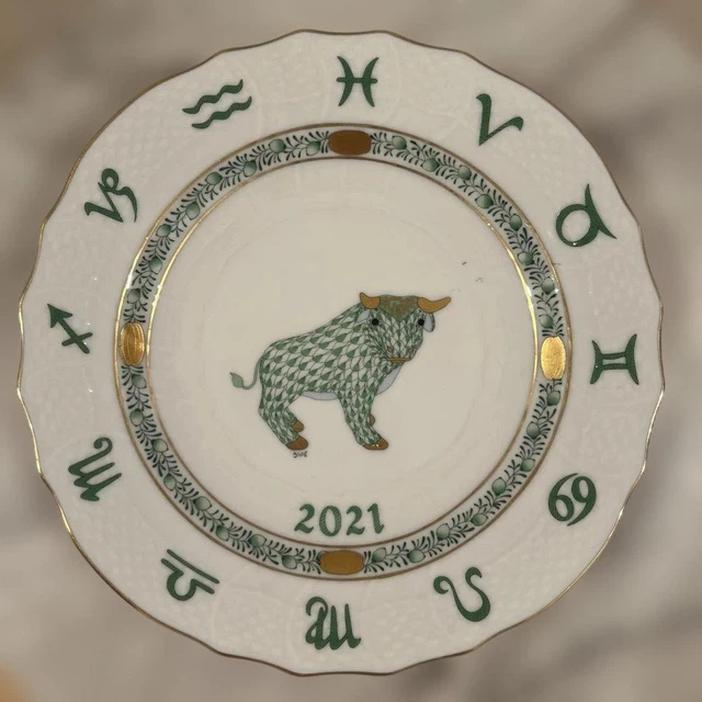 Herend Zodiac 2021 牛デザイン Plate Herend Zodiac Plate 2021 【公式通販】