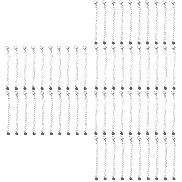 60 piezas Collar Cadena Extensores Pulsera Extensión Cadena Portátil