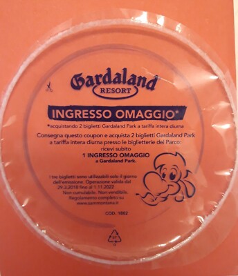 BUONO SCONTO 2x1 X 2 BIGLIETTI X GARDALAND FINO AL 01/11/22 UTILIZZABILE  ONLINE 