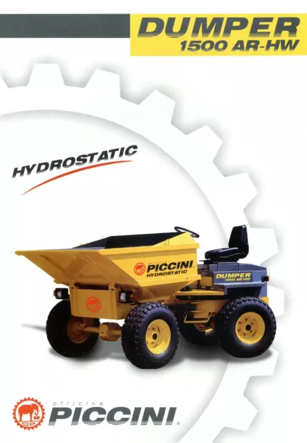 Piccini Dumper 1500 AR-HW Prospekt 2001 10/01 I GB F ES brochure prospectus