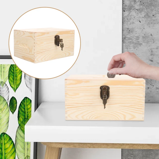 Caja de donación accesorios de escritorio caja de quejas colección de donaciones caja de madera