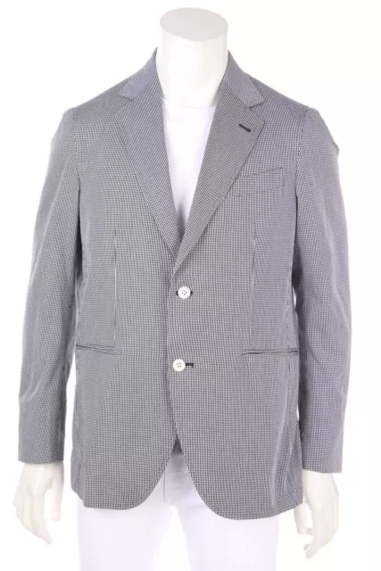 BAGNOLI SARTORIA NAPOLI Blazer a Quadri 52 Nero-Bianco Nuovo