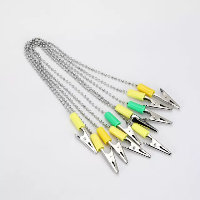 10 Pcs Colorful Dental Bib Clips Chain Patient Napkin Holder Flexible Coil Ball