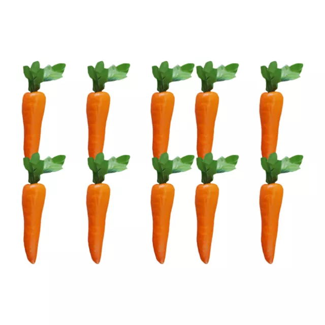 10 piezas accesorios de simulación zanahoria zanahorias decoración niños juguetes