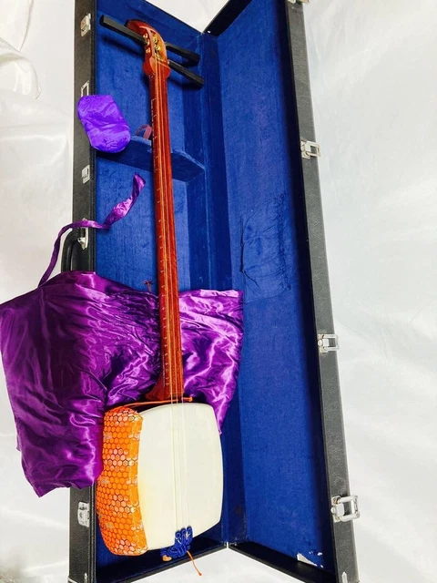 Shamisen Middle Neck Chuzao Three-Fold Japanese Traditional Stringed Instrument