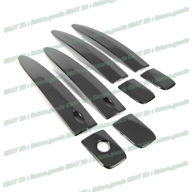 Glossy Pure Black For 2009-2014 Nissan Maxima Side Smart Door Handle Covers Trim