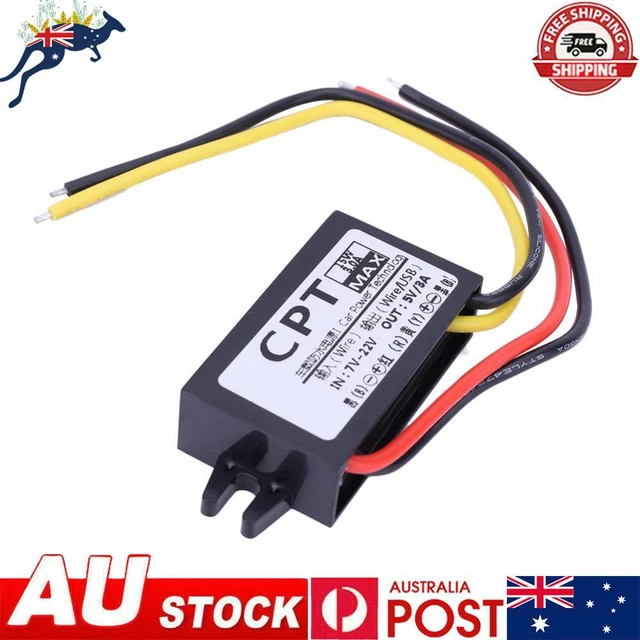 12V TO 5V 3A 15W Reduced Voltage Regulator Wire Interface CPT ...