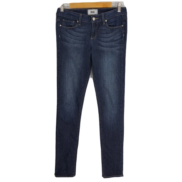 Paige Jeans Womens Peg Skinny Denim Blue Jeans Ziggy Dark Wash Size 26x33