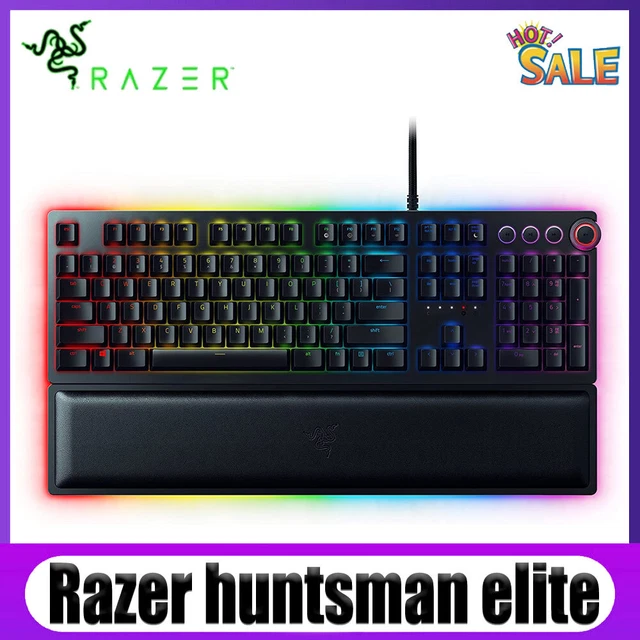 RAZER HUNTSMAN ELITE Chroma RGB Gaming Keyboard with Magnetic Plush ...