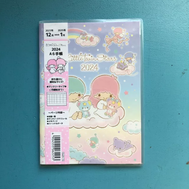 HELLO KITTY DIARY 2024 Monthly Schedule Book Size A6 4.1"x5.8" Sanrio