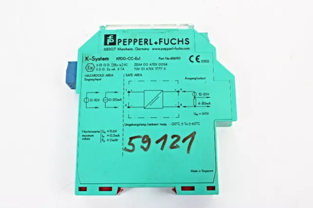Pepperl+Fuchs KFD0-CC-Ex1 Spannungsmessumforme No.43690 -used-
