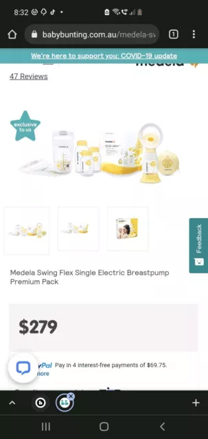 Medela Swing Flex Single Electric Breastpump Premium Pack