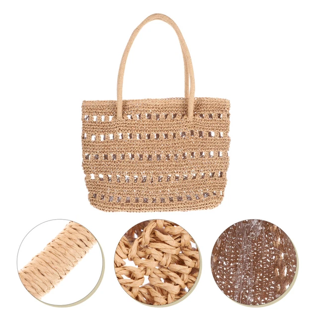 Shoulder Bag Hand Woven Bag Straw Tote Shoulder Tote Bag Women Beach Bag