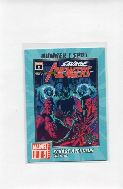 2020-21 Marvel Annual Mint! SAVAGE AVENGERS Number One Spot N1S-2 UD Cards