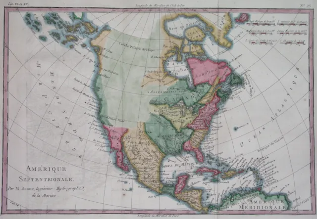 1780 rare ORIGINAL MAP TEXAS CALIFORNIA MEXICO UNITED STATES FLORIDA CANADA CUBA