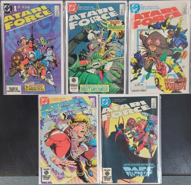 Atari Force #1-5 DC Comics 1984 Full Lot Set! VF-NM 8.0-9.0 or Better!
