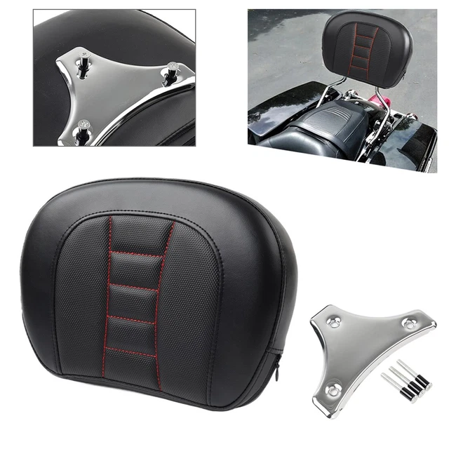 Coussin Dossier Auto-adhésif Pour Top Case Moto - Confort Passager Longue Distance - Pour Coffres 22L, 25L, 28L, 32L - En Cuir PU Et éponge - 5