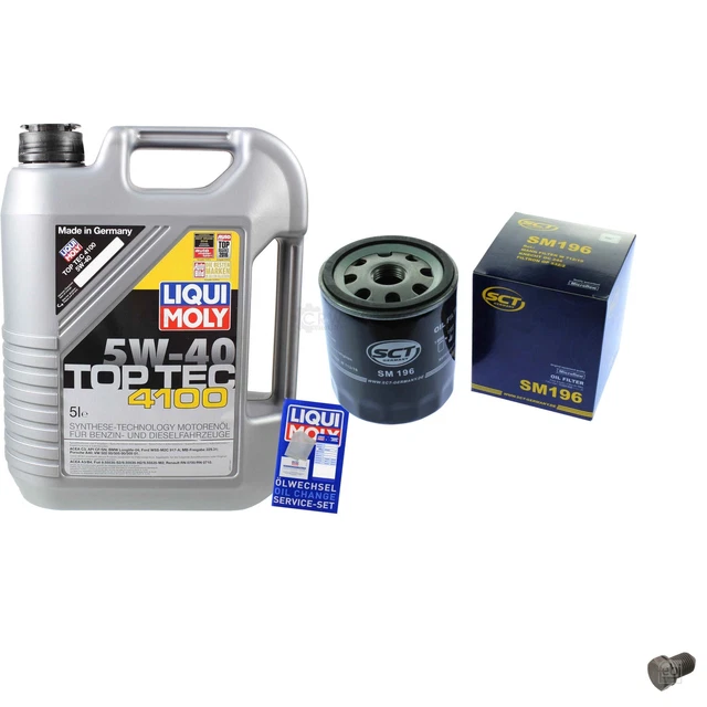 Sct Germania Filtro Olio 5 L Liqui Moly 3701 Top Tec 4100 5W-40 per VW Seat