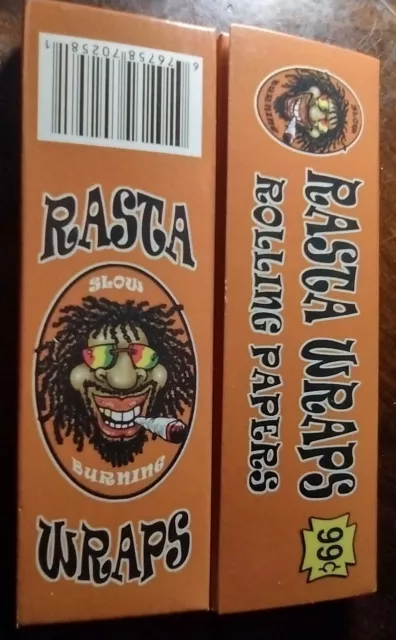 Rasta Single Wide/70mm Slow Burning Original Rolling Papers 5 Packs