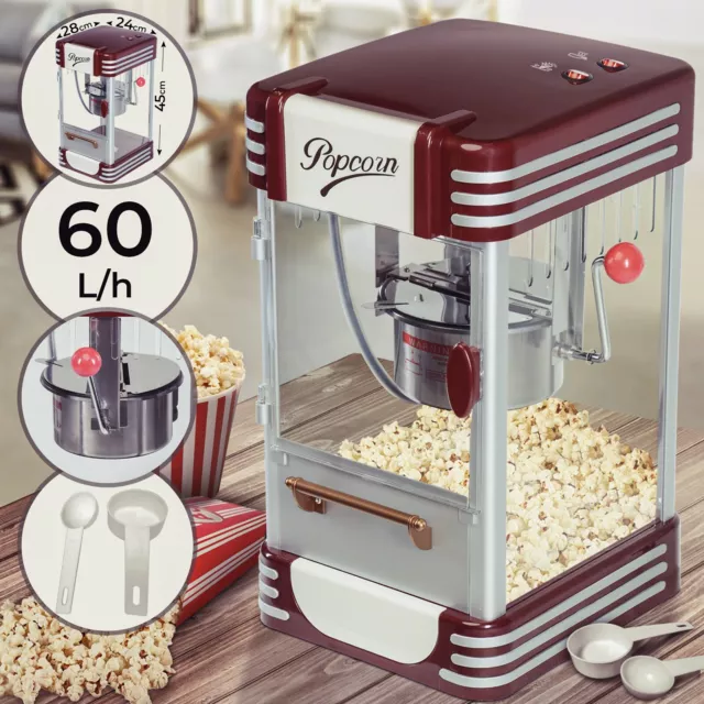 Jago® Profi Retro Popcornmaschine Maker Popcornautomat Popcorngerät Cinema Kino