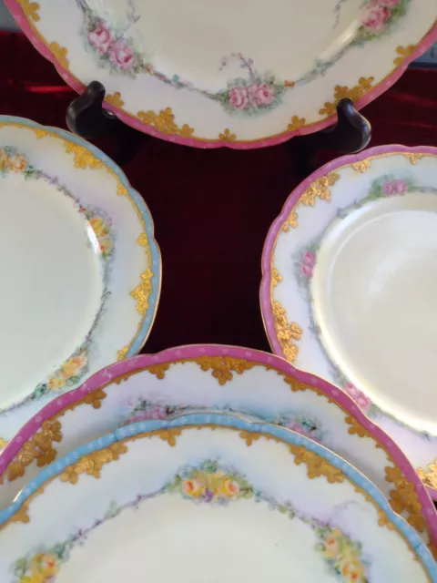 Hand Painted Antique Dessert Plates New Habsburg Austria