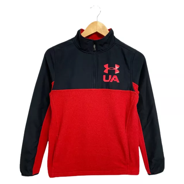 Under armour Bambino Cold Gear Pile Manica Lunga Mezza Zip Felpa Misura Ylg