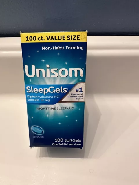 Ayuda para dormir nocturna Unisom SleepGels con difenhidramina - 100 cápsulas blandas
