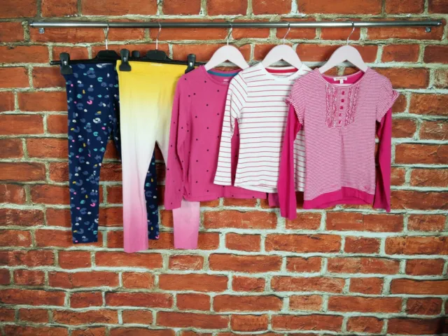 Girl Bundle Age 5-6 Years M&S Bluezoo Leggings Long Sleeve Tee Pink Stripe 116Cm