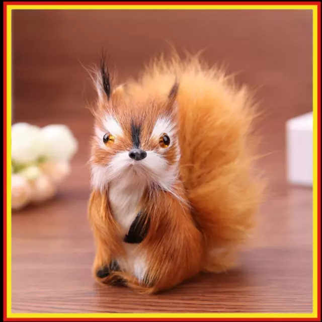 Plush Artificial Fake Squirrel Collectible Animal Lightweight for Home Ornaments