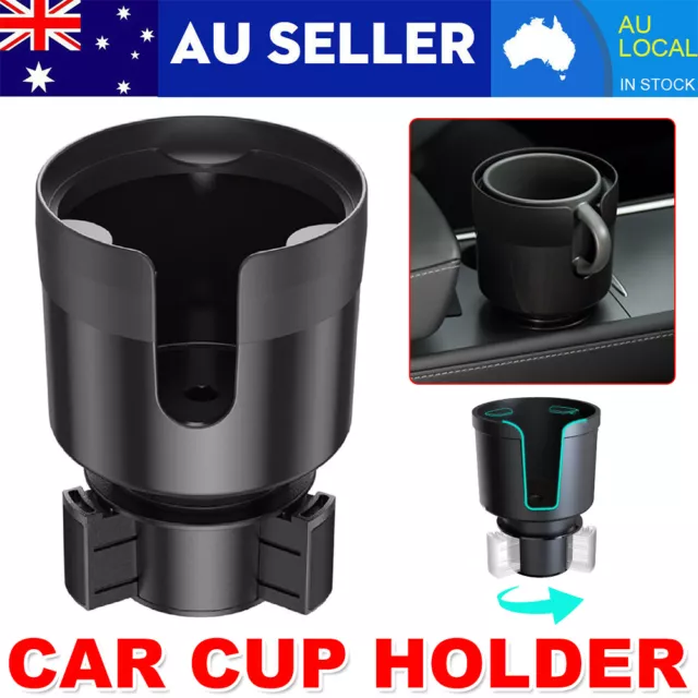 Adjustable Car Seat Dual Cup Holder Water Bottle Drink Coffee Tea Cleanse Storag